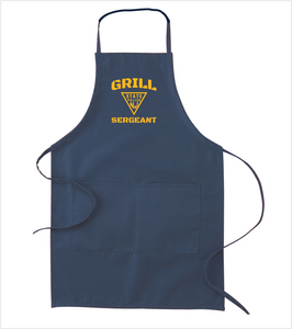 Apron with GRILL SERGEANT Printed Logo.