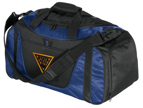 Navy/Black Large Size Duffel Bag with Embroidered Logo