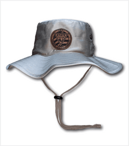 ROTHCO BUCKET BOONIE HAT Khaki with Leather 1921 Patch True