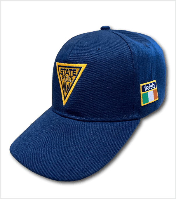 Traditional Navy Cap with IRISH Flag on Left Side
