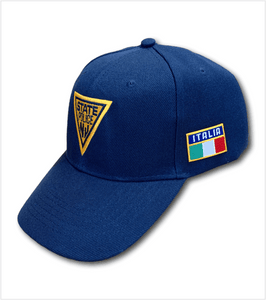 Traditional Navy Cap with ITALIA Flag on Left Side