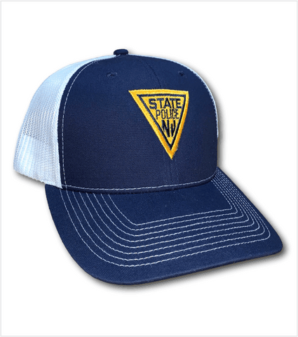 Trucker Navy/White with Contrasting Stitching and Embroidered Classic Logo