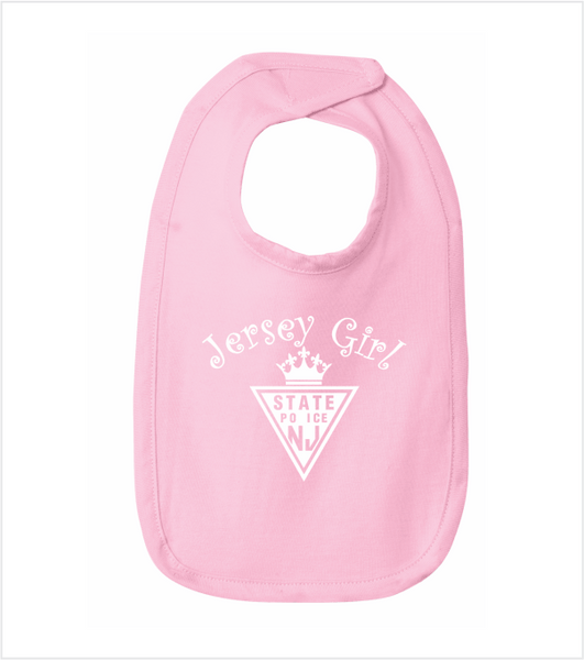 Baby's Cotton Bib with Printed Logo in Light Blue & Pink