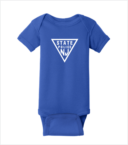 Infant ONESIE, ROYAL with Printed Logo