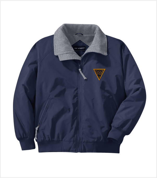 Navy Three Season Jacket with Grey Fleece Lining and Embroidered Logo
