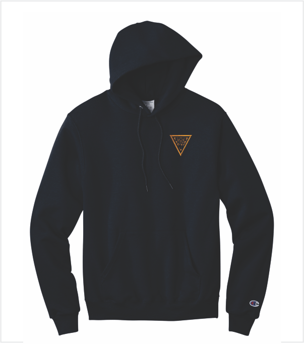 CHAMPION Navy Hoodie with Iconic Embroidered Logo