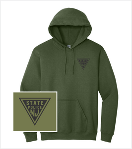 MILITARY GREEN Hood with Printed Classic Logo in Black
