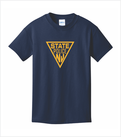 YOUTH Navy T-shirt with Printed Logo